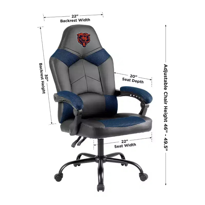 Sedia da ufficio oversize regolabile con base girevole