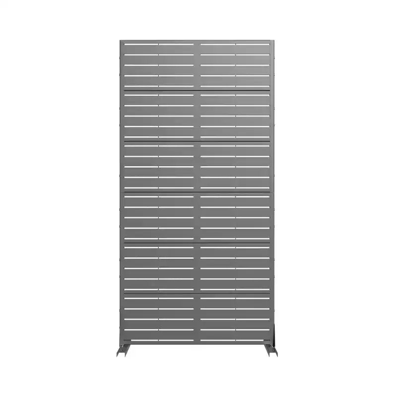 Divisorio autoportante in acciaio galvanizzato 72x35 pollici con schermo per la privacy, 6 pannelli, grigio