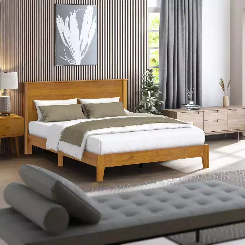 Letto matrimoniale con testiera - Grigio