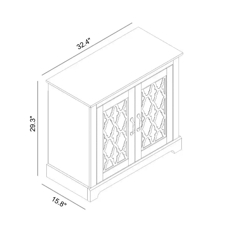 Credenza a 2 ante – Grigio Messicano