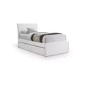 Meridian Furniture,Myles Linen Textured Fabric Twin Trundle Bed