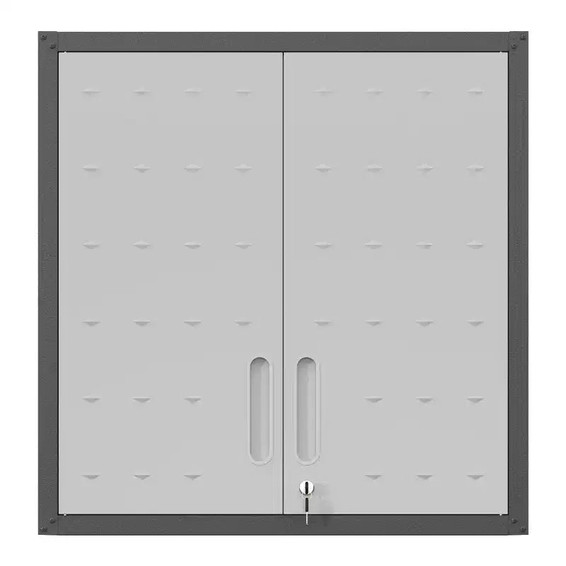 Metal Locking Wall-Mounted Tool Storage Cabinet with 1 Shelf for Garage Warehouse, Office