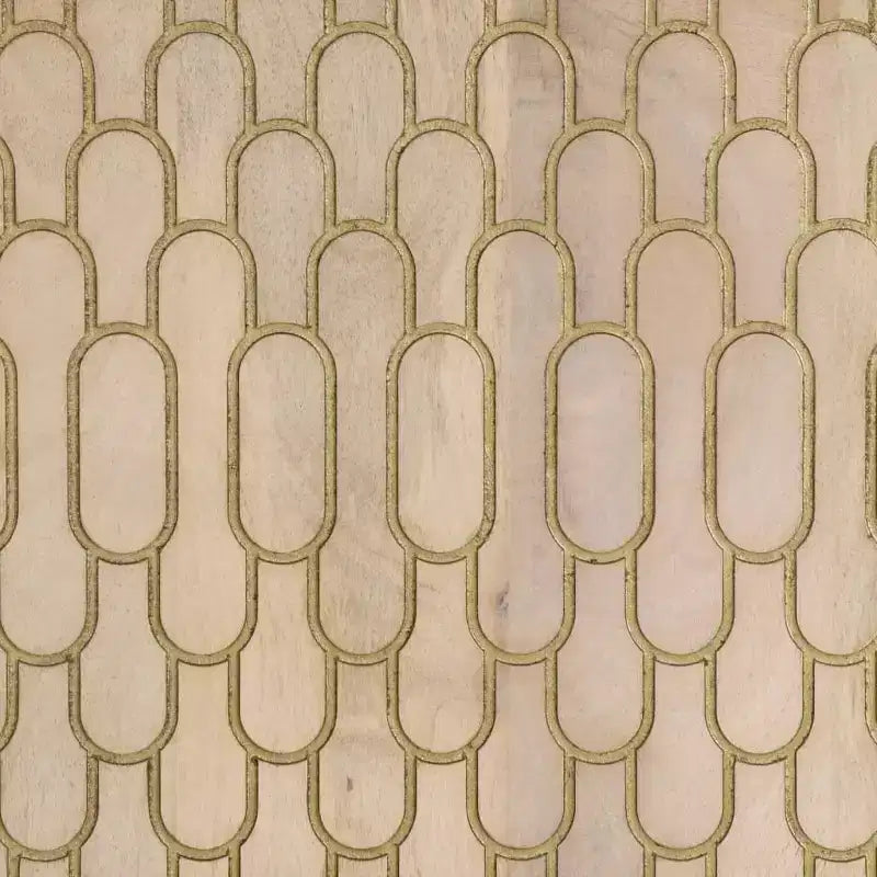 Mobiletto da bagno pensile – Legno di mango sbiancato, 1 anta, 2 ripiani