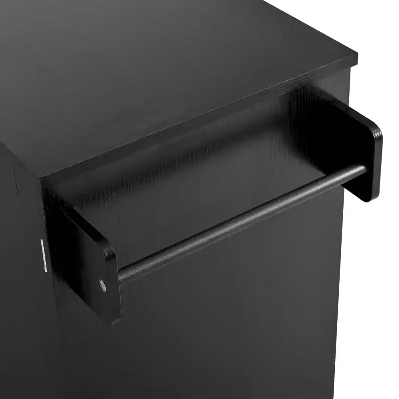Madia Credenza con 4 Ante, Cassetto, Ripiani Regolabili e Portaspezie Laterali per Cucina e Sala da Pranzo