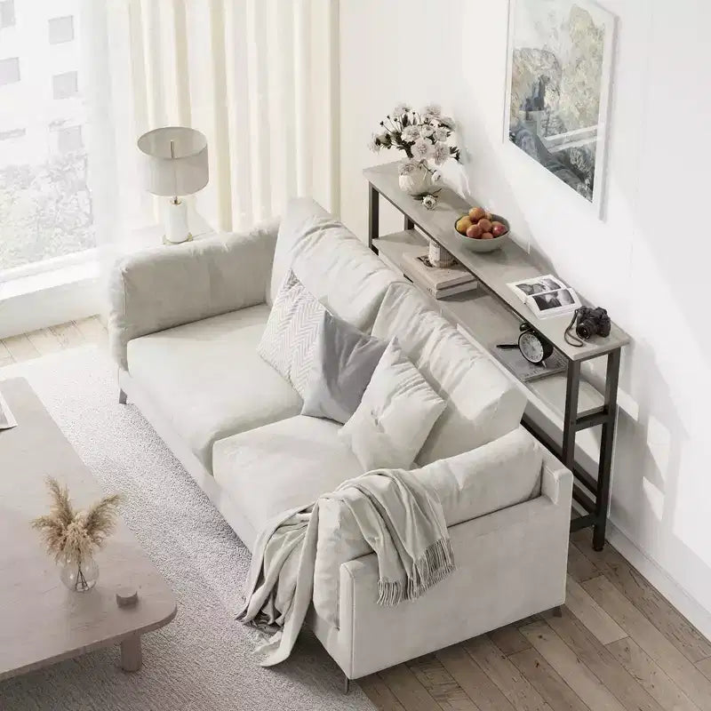 Console stretta con ripiano regolabile