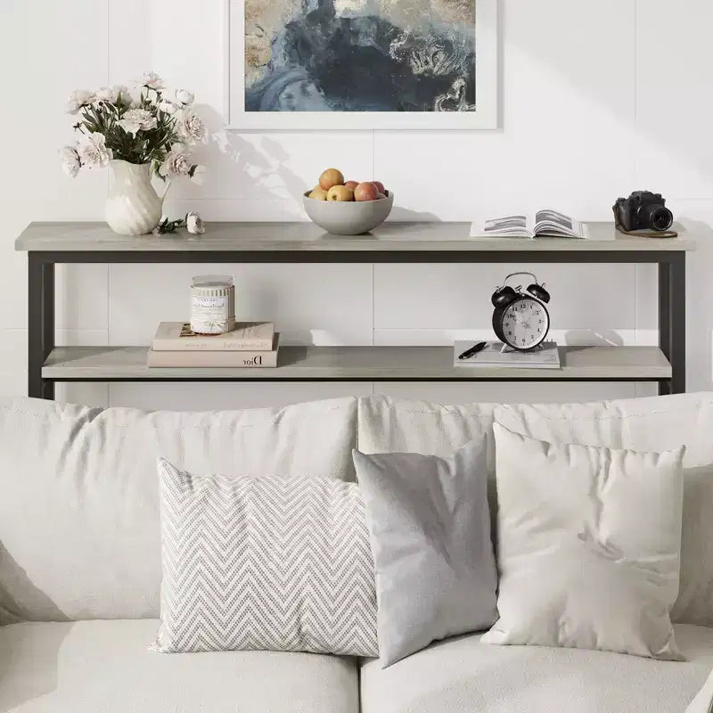 Console stretta con ripiano regolabile