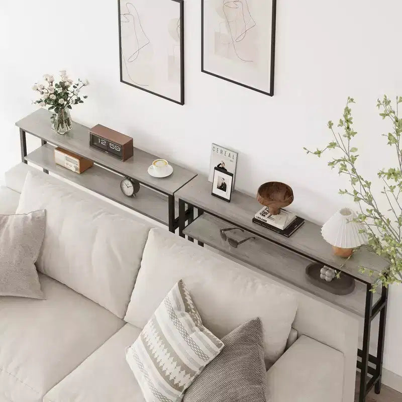 Console stretta con ripiano regolabile