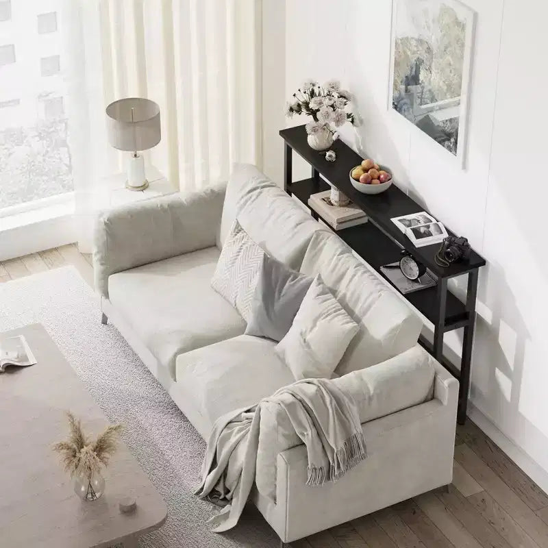 Console stretta con ripiano regolabile