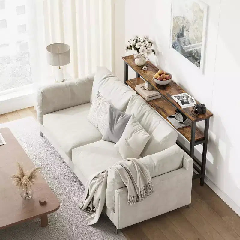 Console stretta con ripiano regolabile
