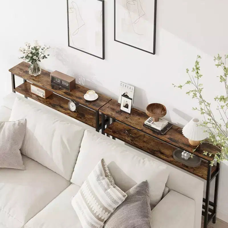 Console stretta con ripiano regolabile