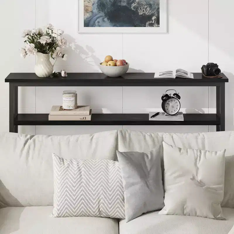 Console stretta con ripiano regolabile