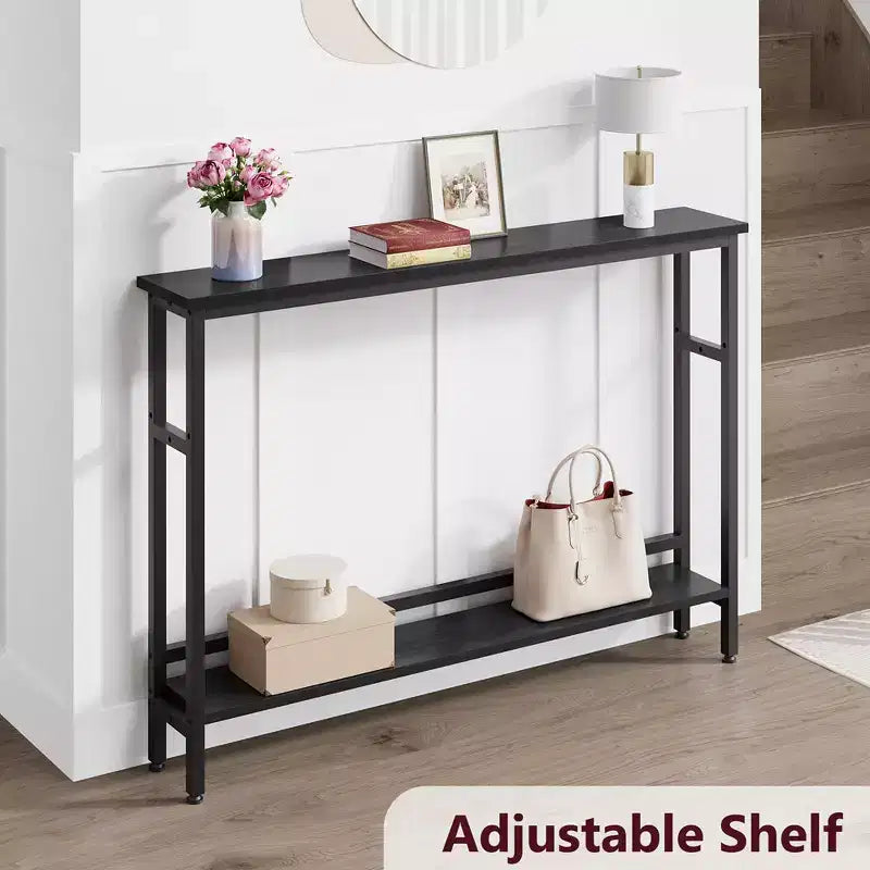 Console stretta con ripiano regolabile