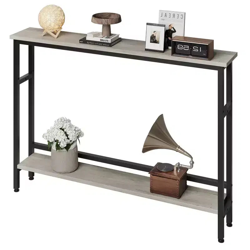 Console stretta con ripiano regolabile