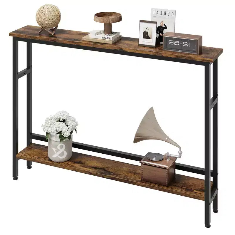 Console stretta con ripiano regolabile