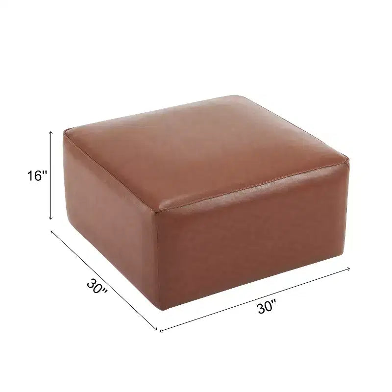 Pouf quadrato in similpelle