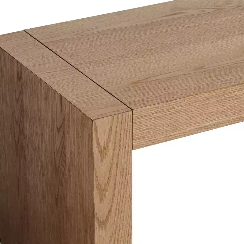 Tavolo da bar moderno minimalista rettangolare – Finitura rovere lucido, 127 cm L x 45,7 cm P x 101,6 cm A, marrone naturale