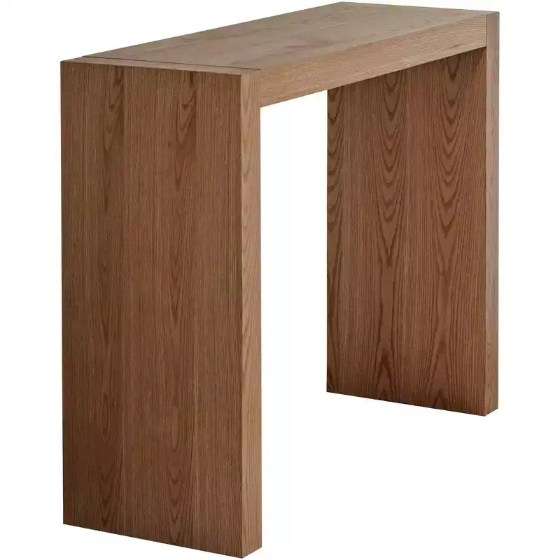 Tavolo da bar moderno minimalista rettangolare – Finitura rovere lucido, 127 cm L x 45,7 cm P x 101,6 cm A, marrone naturale