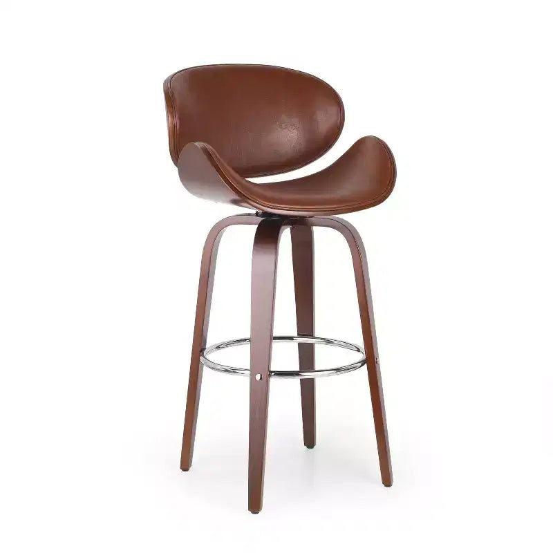 Sgabello da bar girevole in similpelle stile Mid-Century Modern